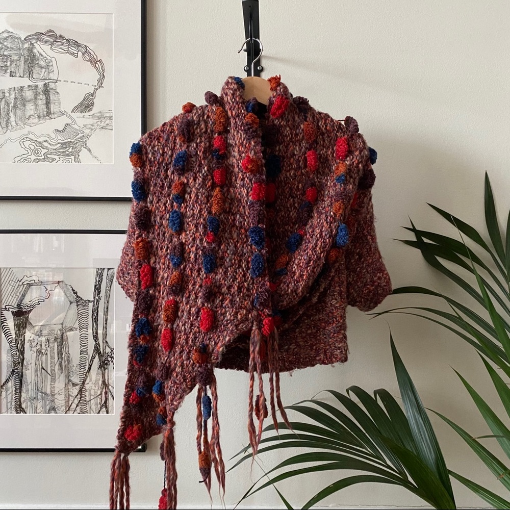 Anthro Handknit by Dollie Wrap Sweater